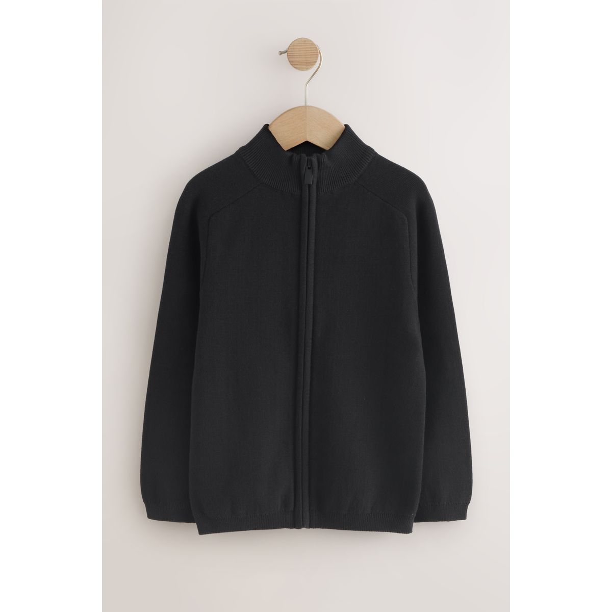 Cardigan zippé en maille noir, NEXT