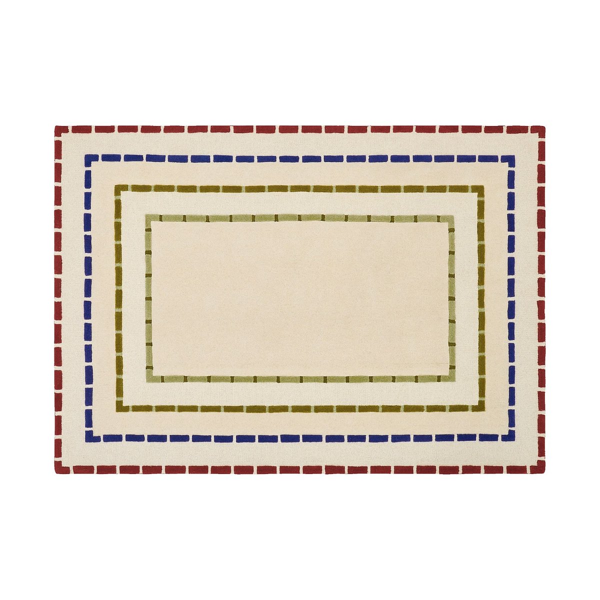 Tapis de salon laine BILLIE beige, multicolore, HABITAT