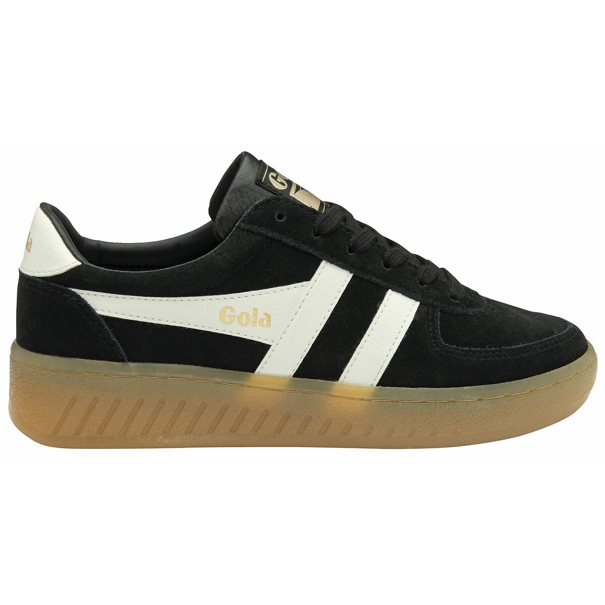 Baskets cuir Grandslam Suede noir/blanc, GOLA
