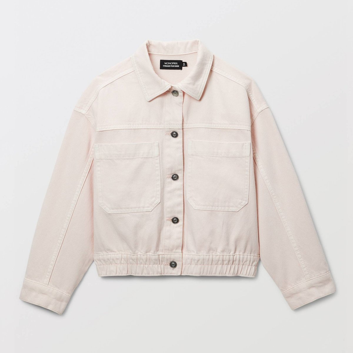 Veste en jean overdye nymphea, MONOPRIX