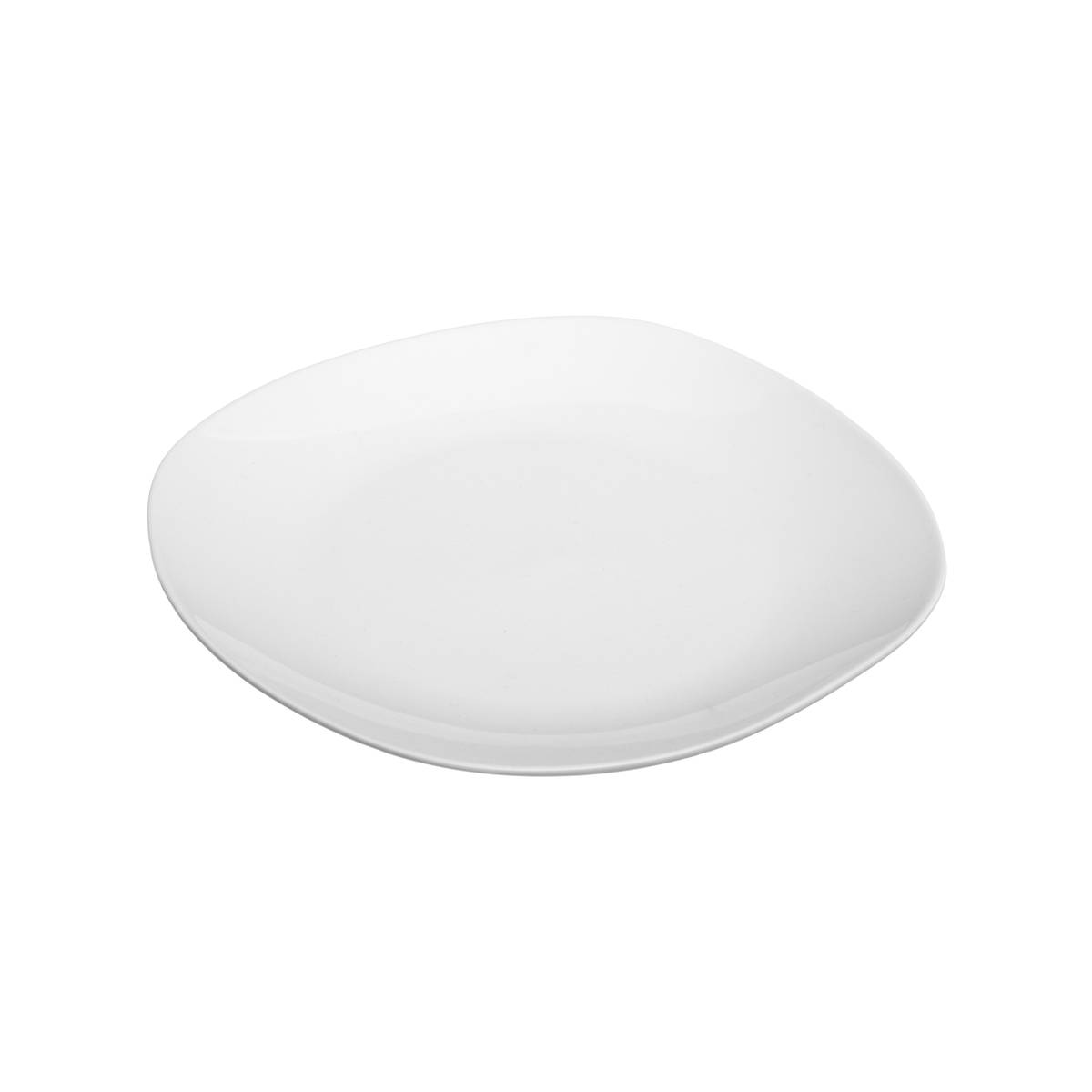 Lot de 6 assiettes en porcelaine PLAZA blanc, SECRET DE GOURMET