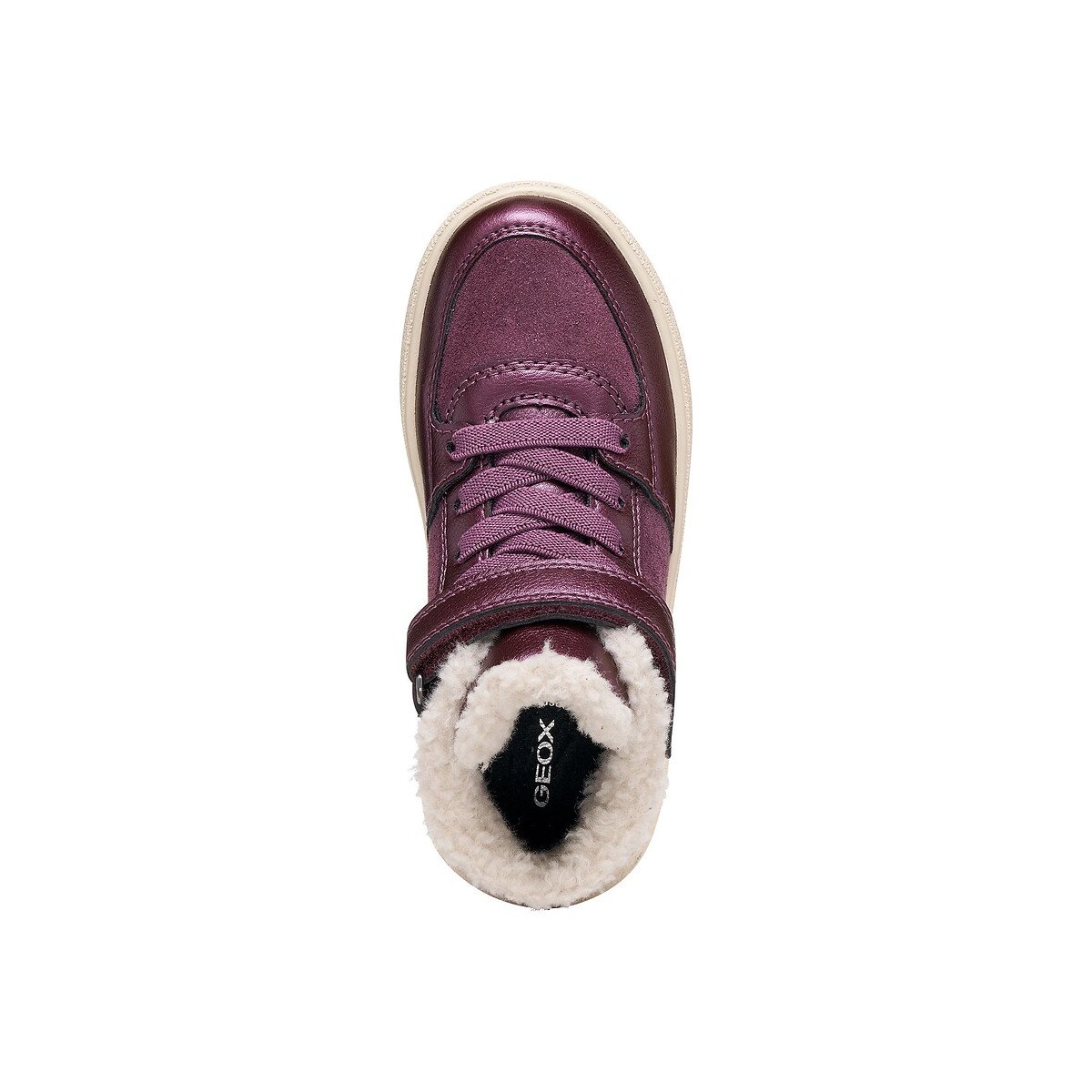 Scarpe da ginnastica alte foderate, THELEVEN prugna, GEOX