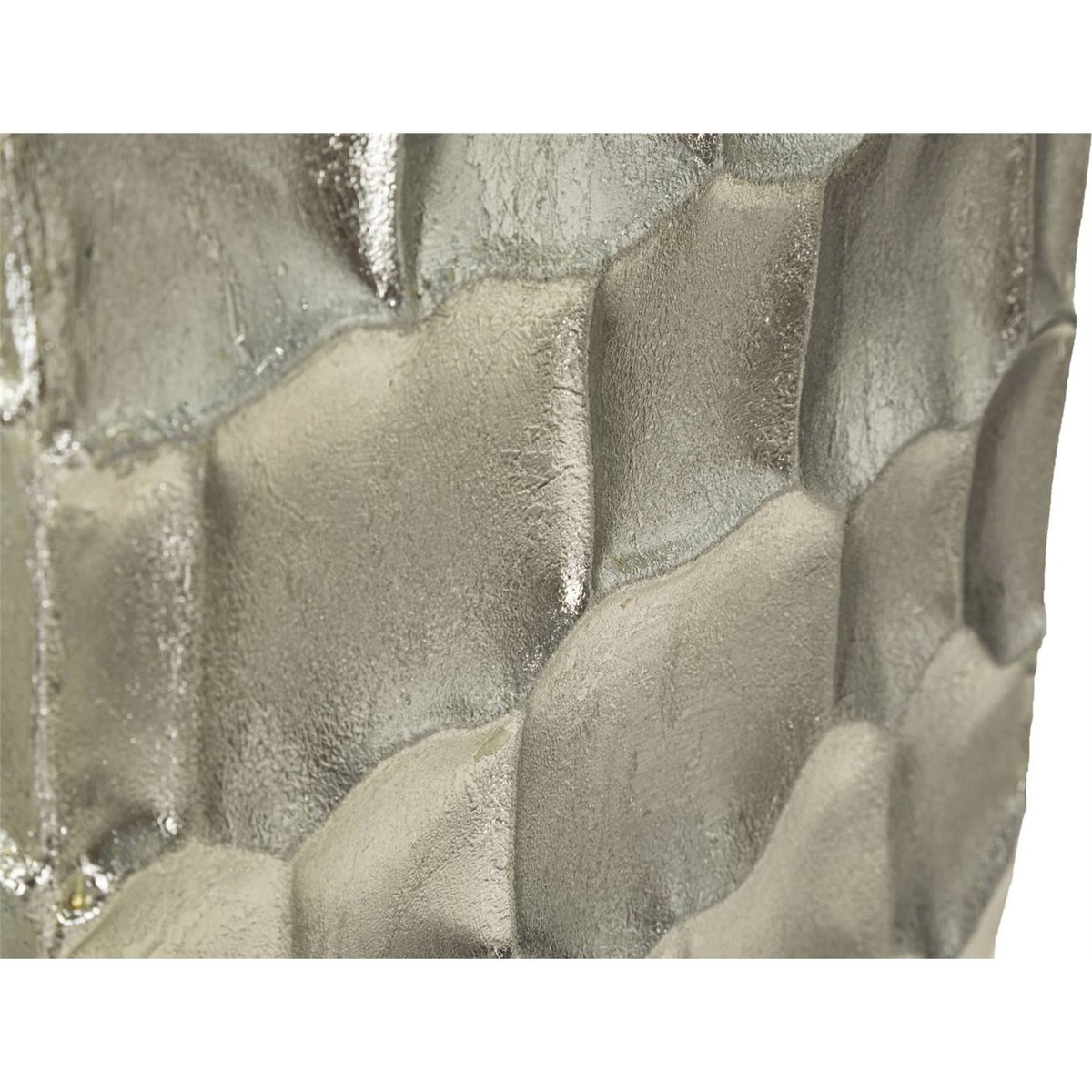 Vase en fer relief irrégulier lot de 3 GLAM argenté, RECOLLECTION