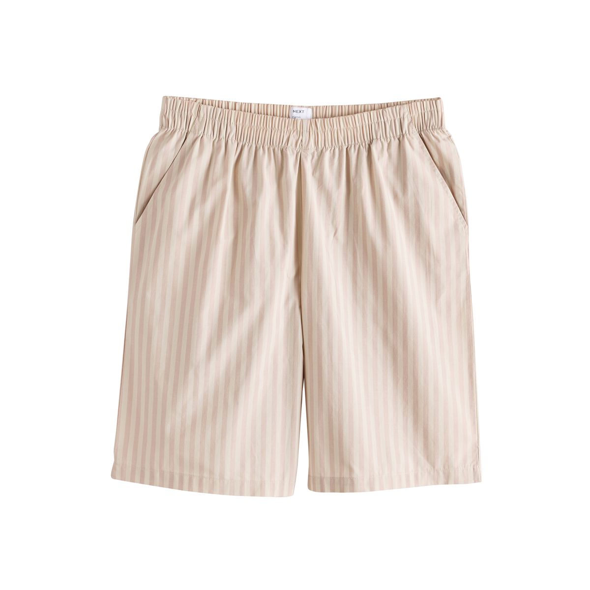Bermuda en coton, lot de 2 rayures écrues/petits pois, NEXT