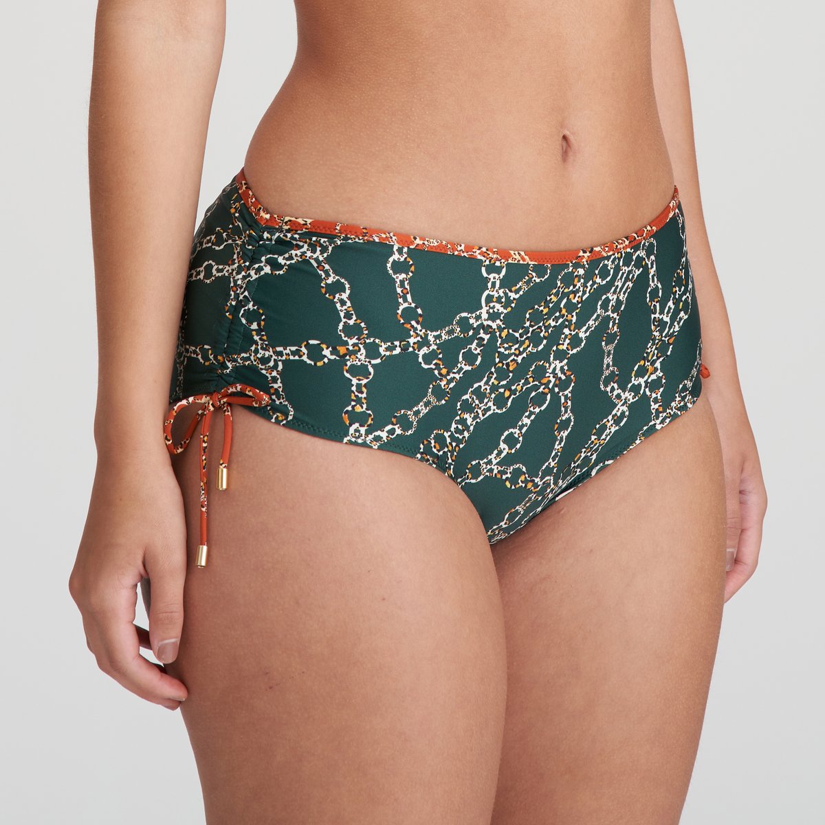 Slip taille haute ficelles TAZAR vert - malachite, MARIE JO