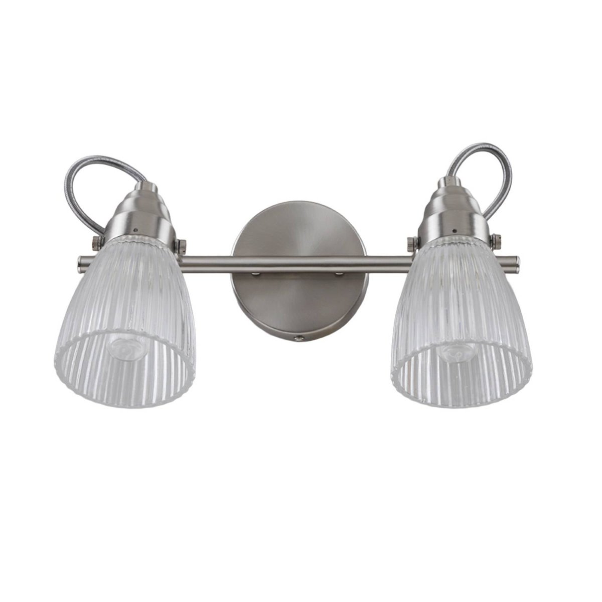 Applique en verre moderne, Kara clair, nickel mat, LINDBY