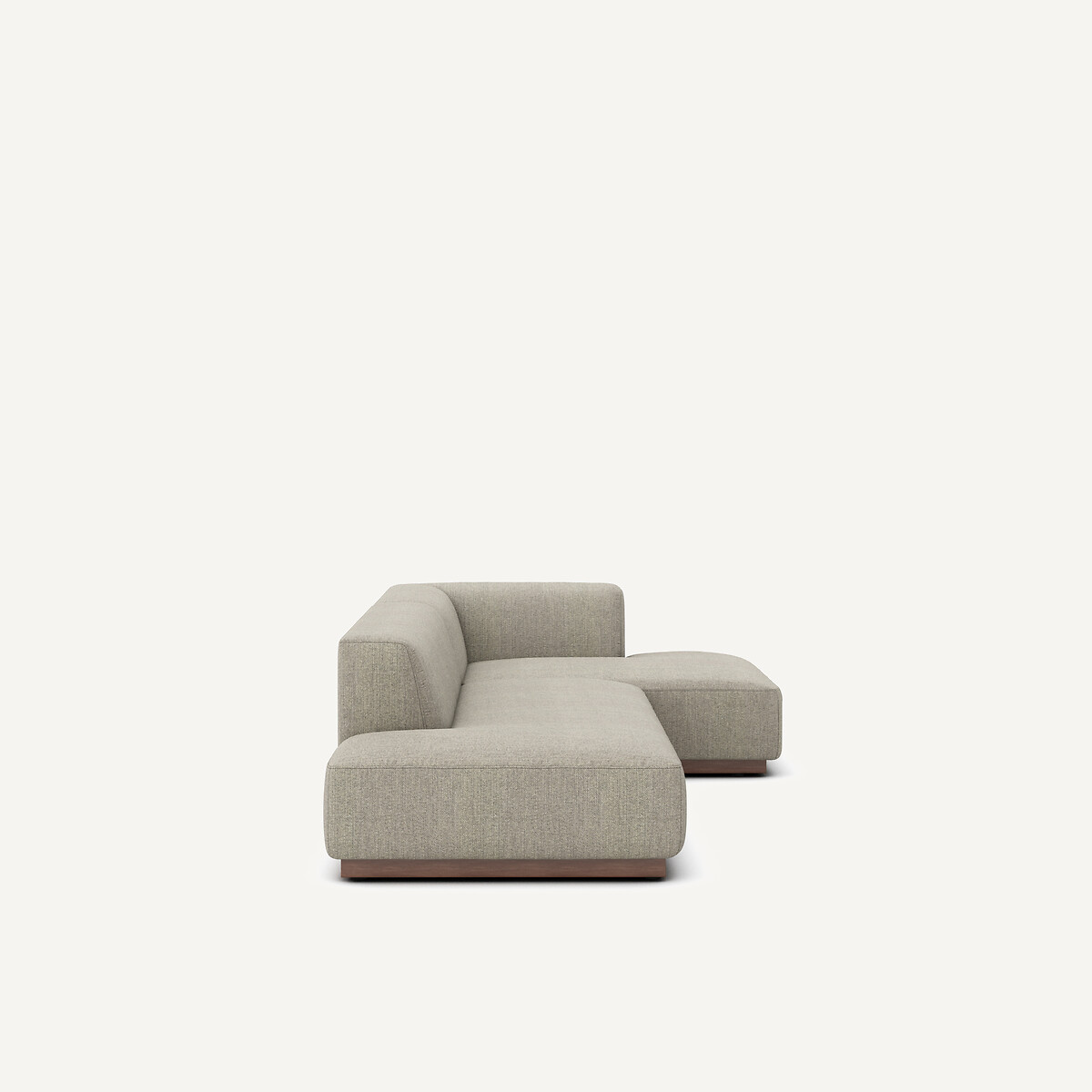 Canapé d'angle droit XL en tweedé, JACOPO naturel/gris clair, AM.PM