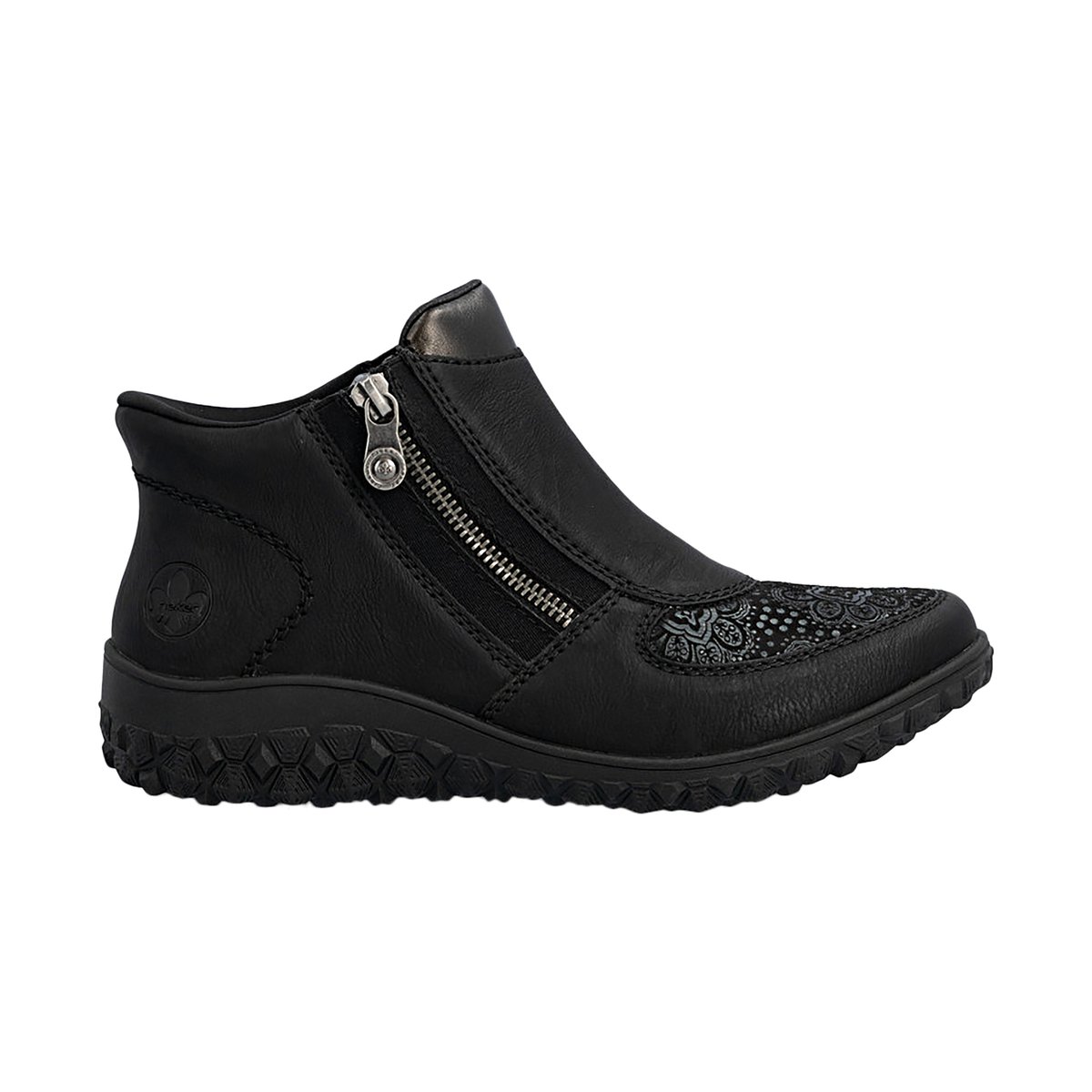 Basket Montante à Zip Belinga noir, RIEKER