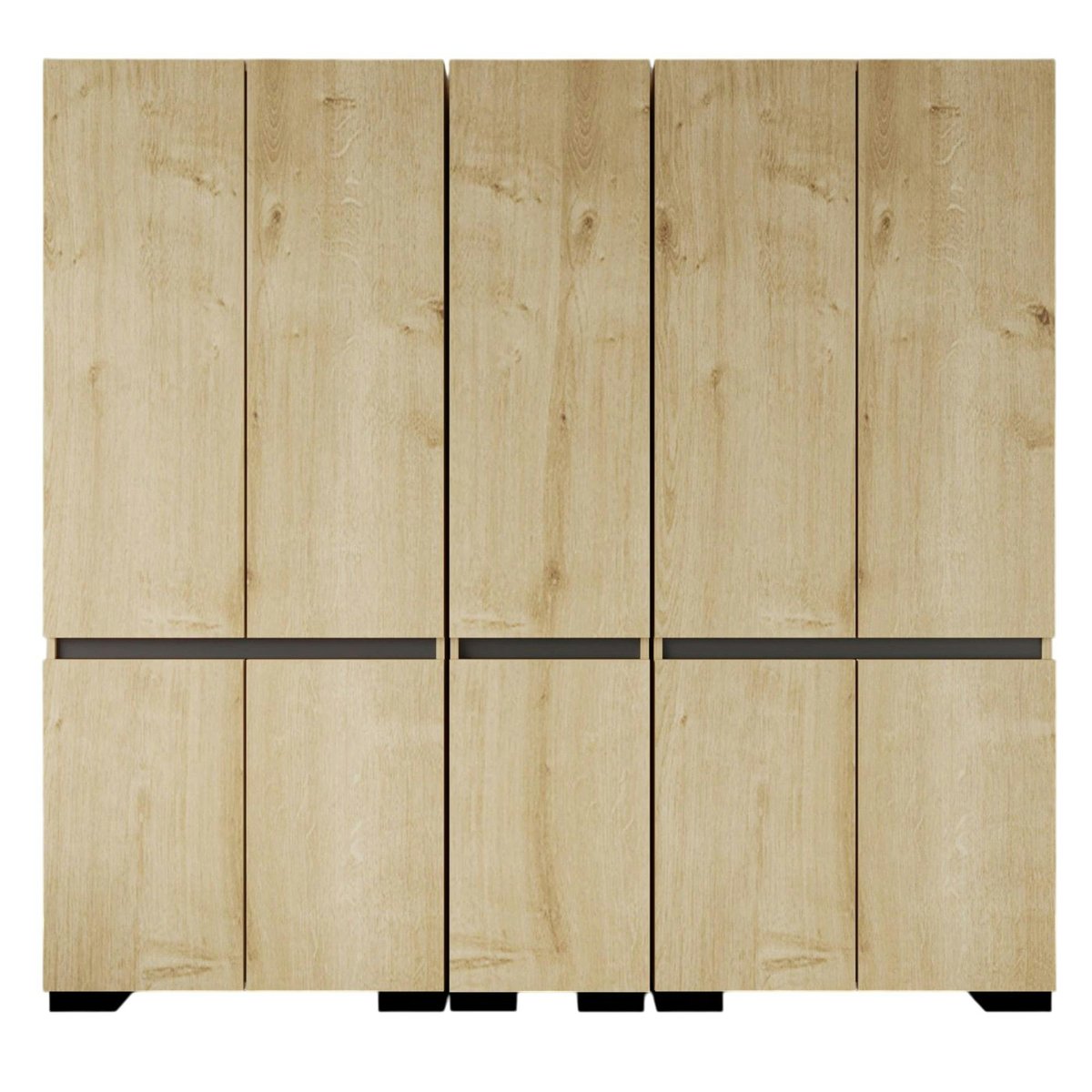 Dressing 10 portes avec penderies BYRON chêne, PIER IMPORT