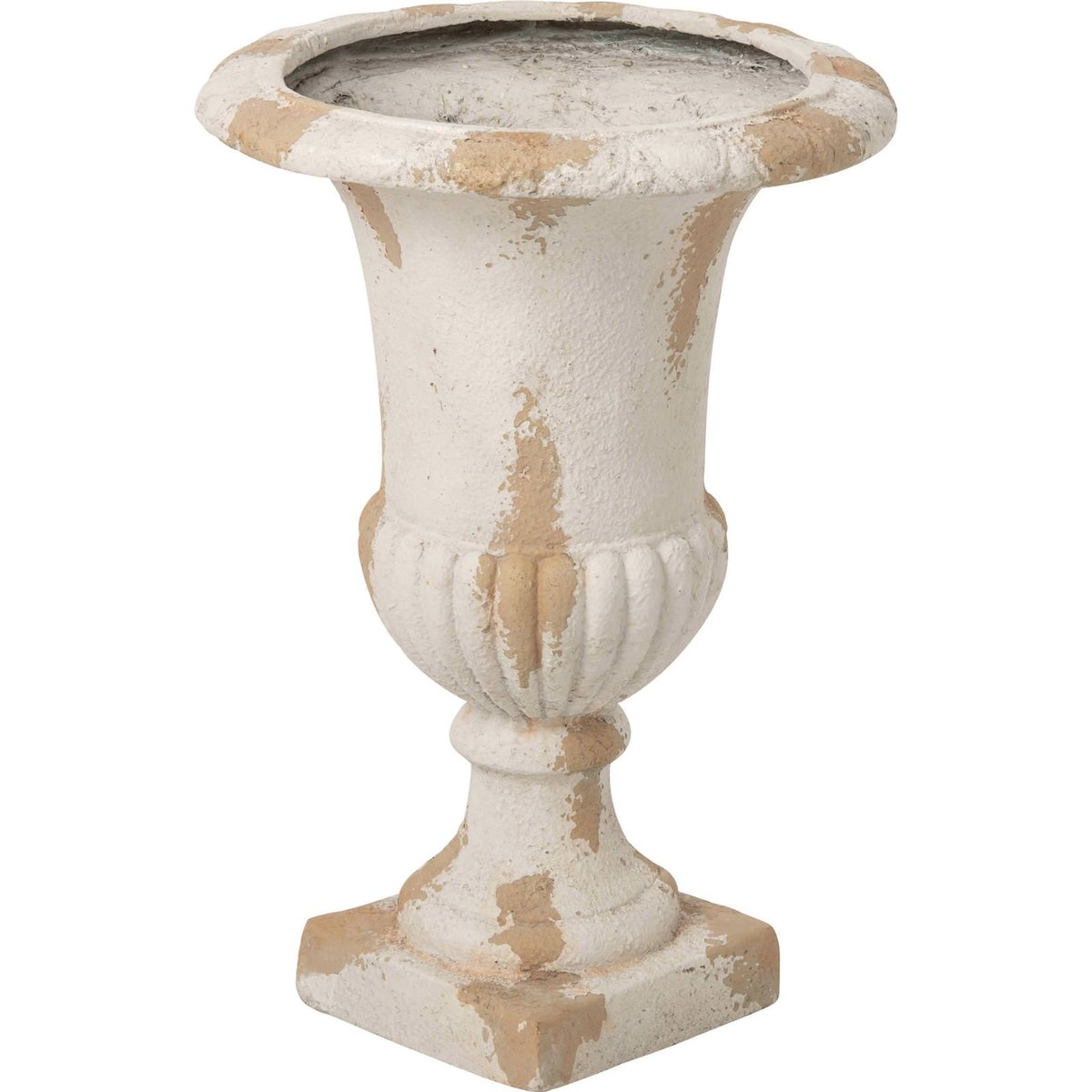 Cache-pot extérieur medici en résine écru beige, RECOLLECTION