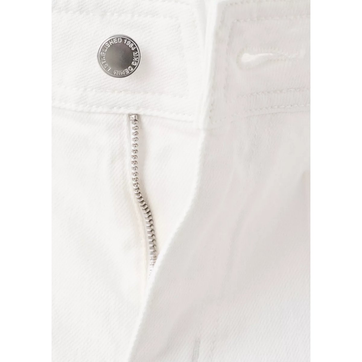 Jean large taille haute blanc, MANGO
