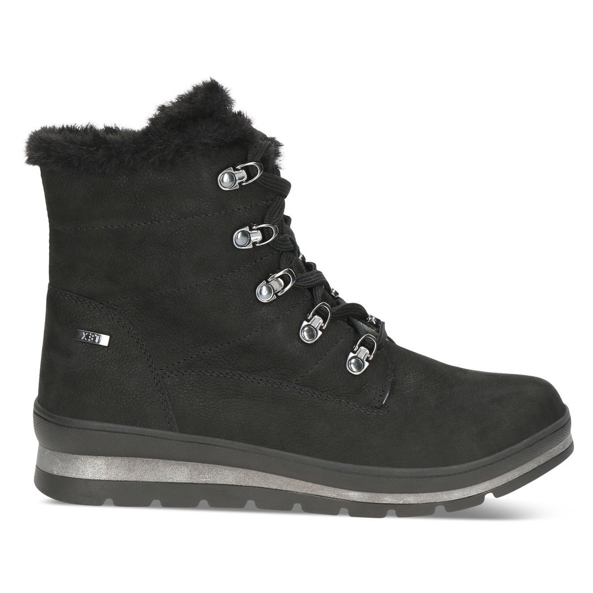Bottine fourée noir nubuck, CAPRICE