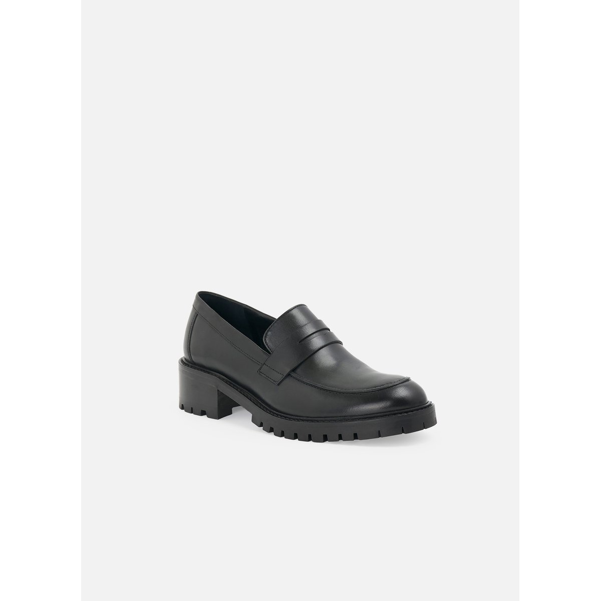Mocassin en cuir AUBREE noir, MELLOW YELLOW