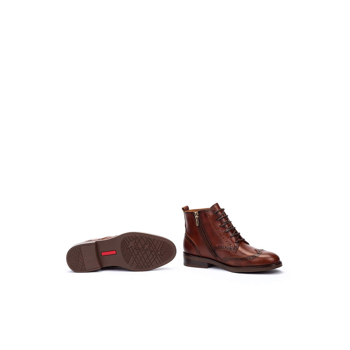 Bottines plates cuir Puertollano cognac, PIKOLINOS