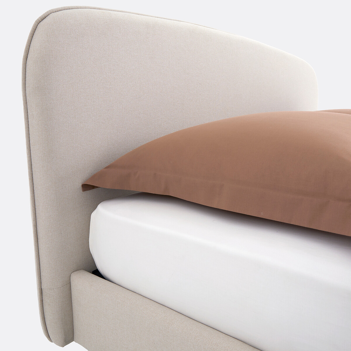 Cama tapizada con somier, Conto beige , LA REDOUTE INTERIEURS