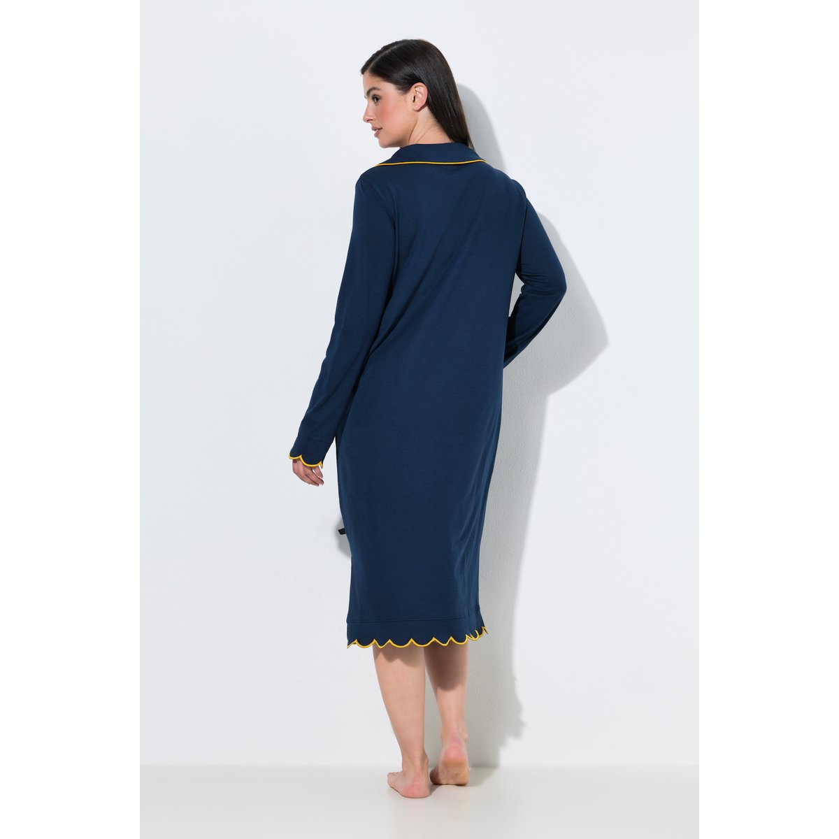 Chemise de nuit en modal mélangé bleu nuit, ULLA POPKEN