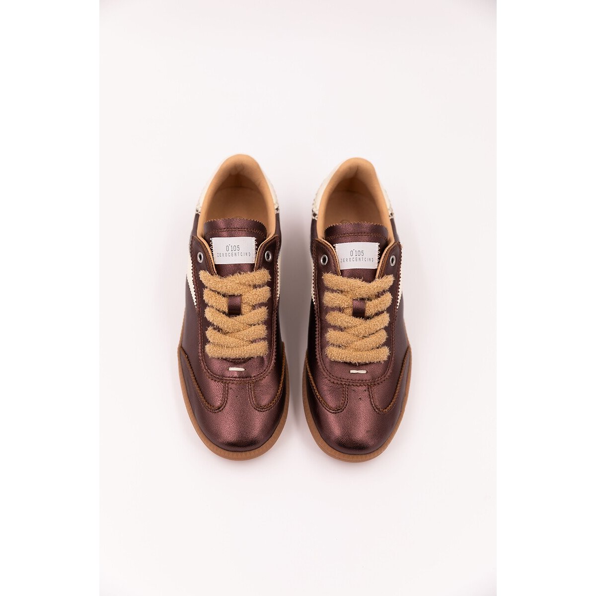 Sapatilhas em pele NOVA METALLIC castanho, ZERO 105