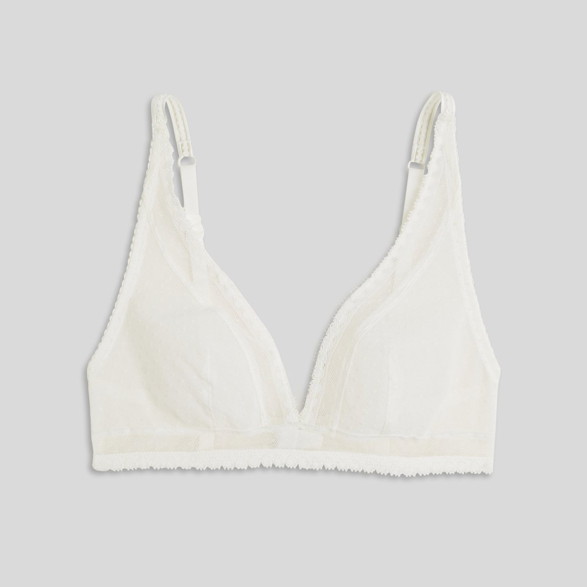 Soutien Gorge Triangle Foulard En Tulle ivoire, MONOPRIX