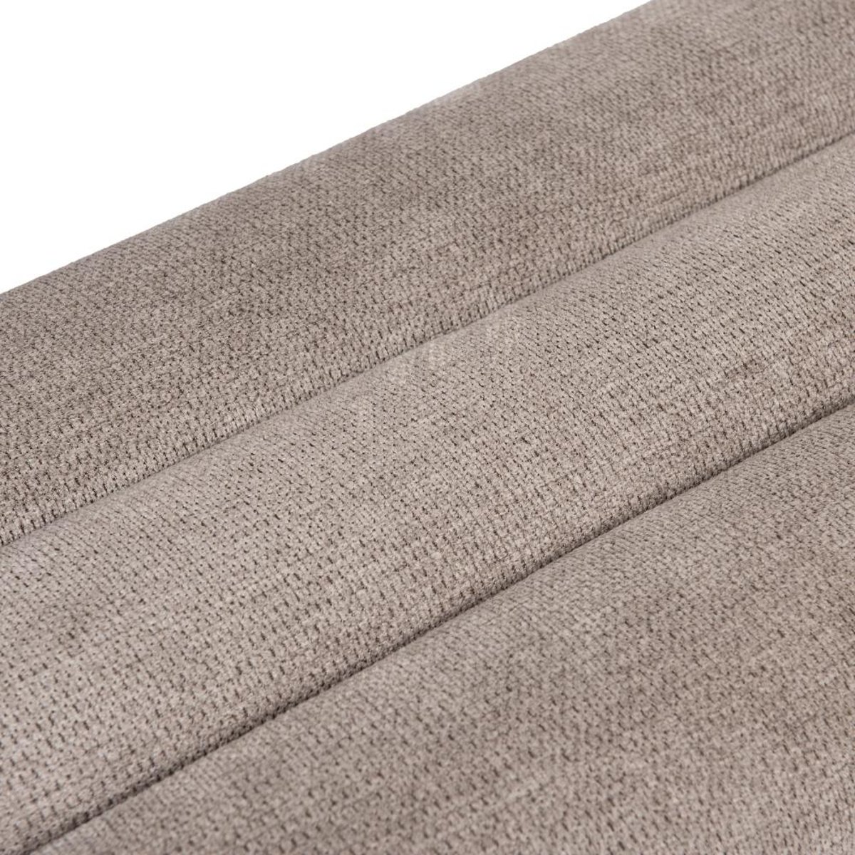 Banc en tissu L122 cm Bump marron, AMADEUS