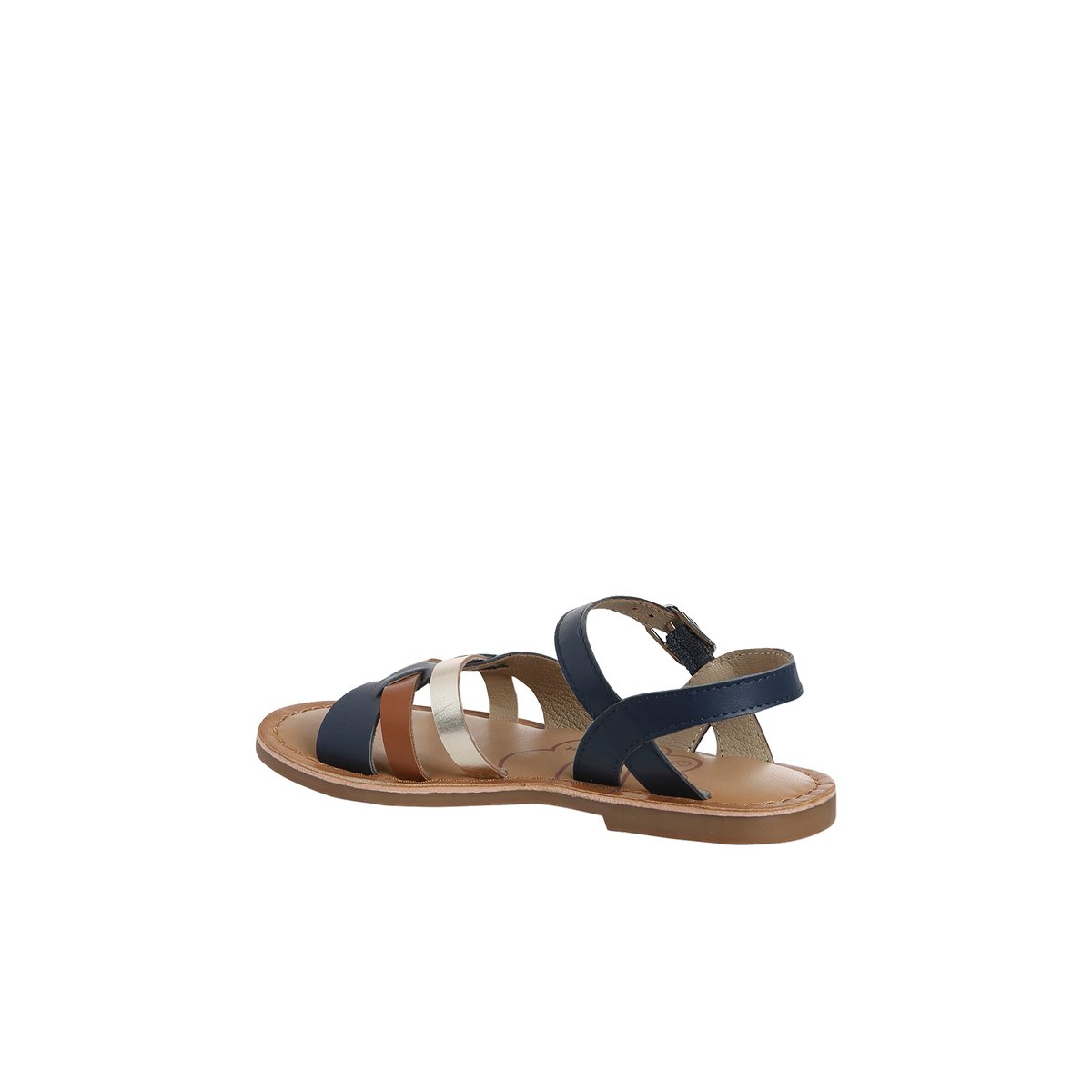 Sandales brides fantaisie cuir enfant collection maternelle lot bleu, VERTBAUDET