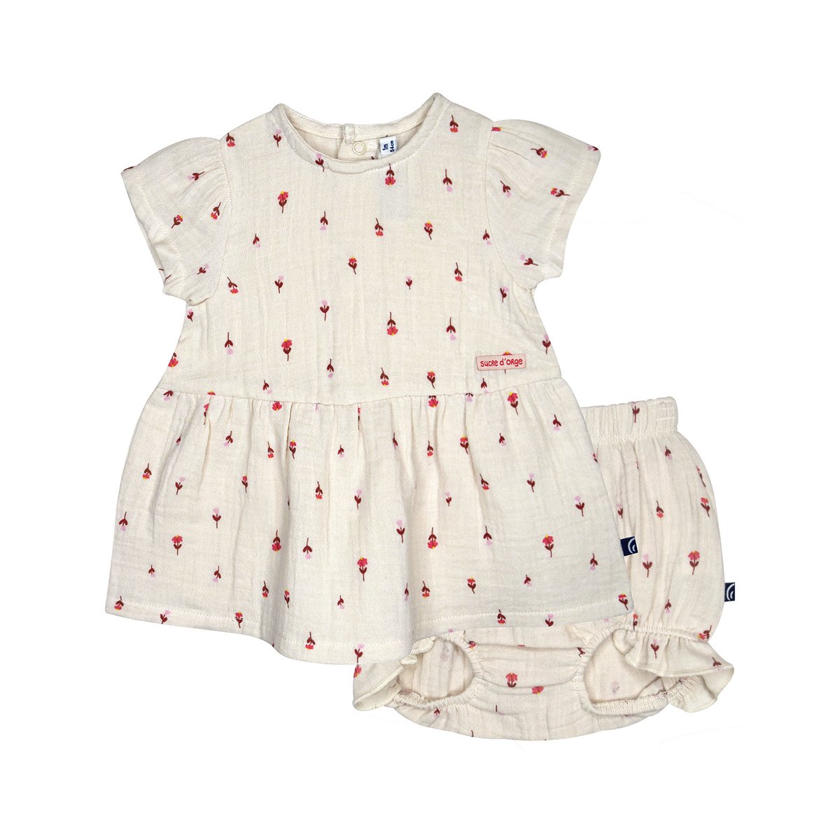 Robe bloomer noelyne naissance blanc, SUCRE D'ORGE