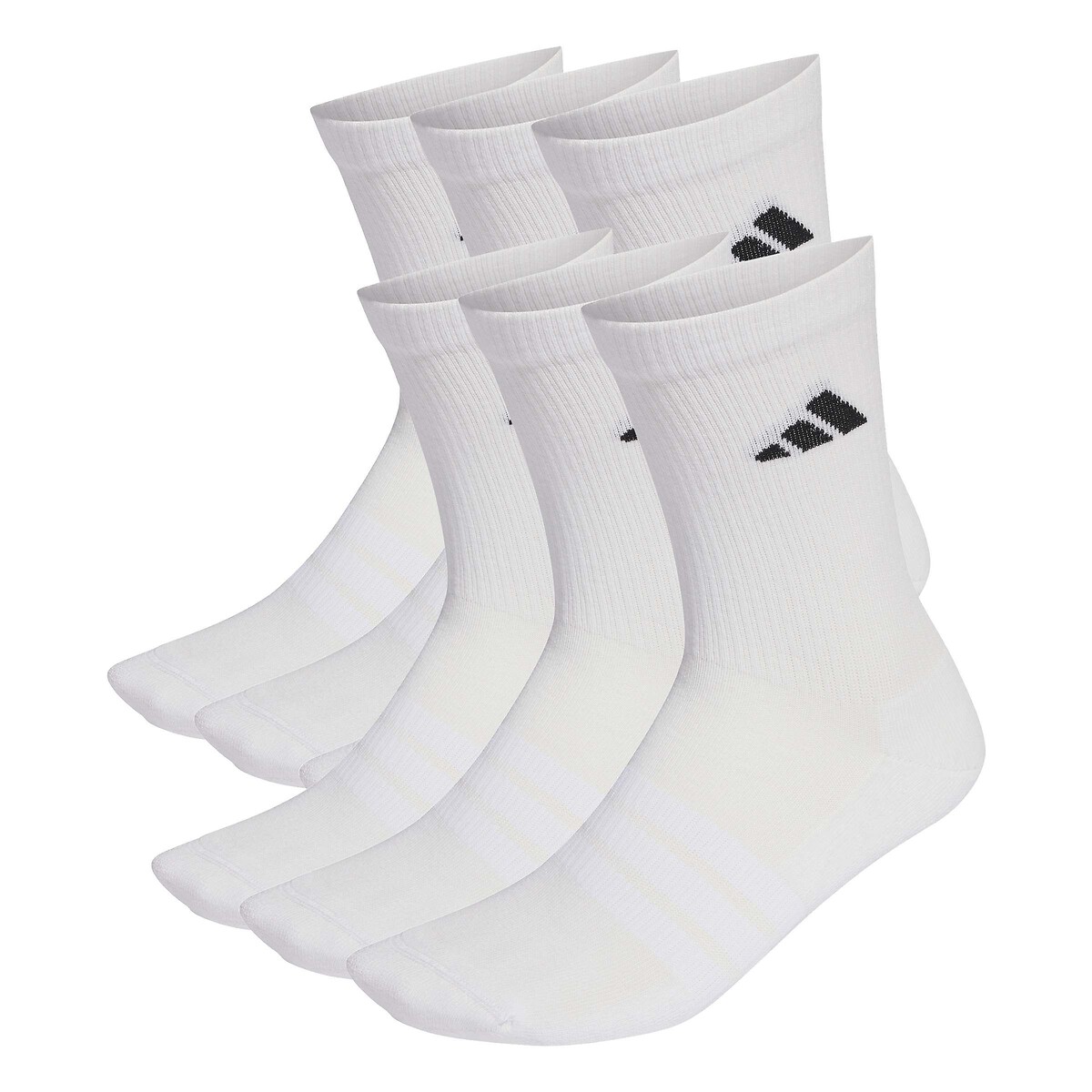 Lot de 6 paires de chaussettes hautes blanc, adidas Performance