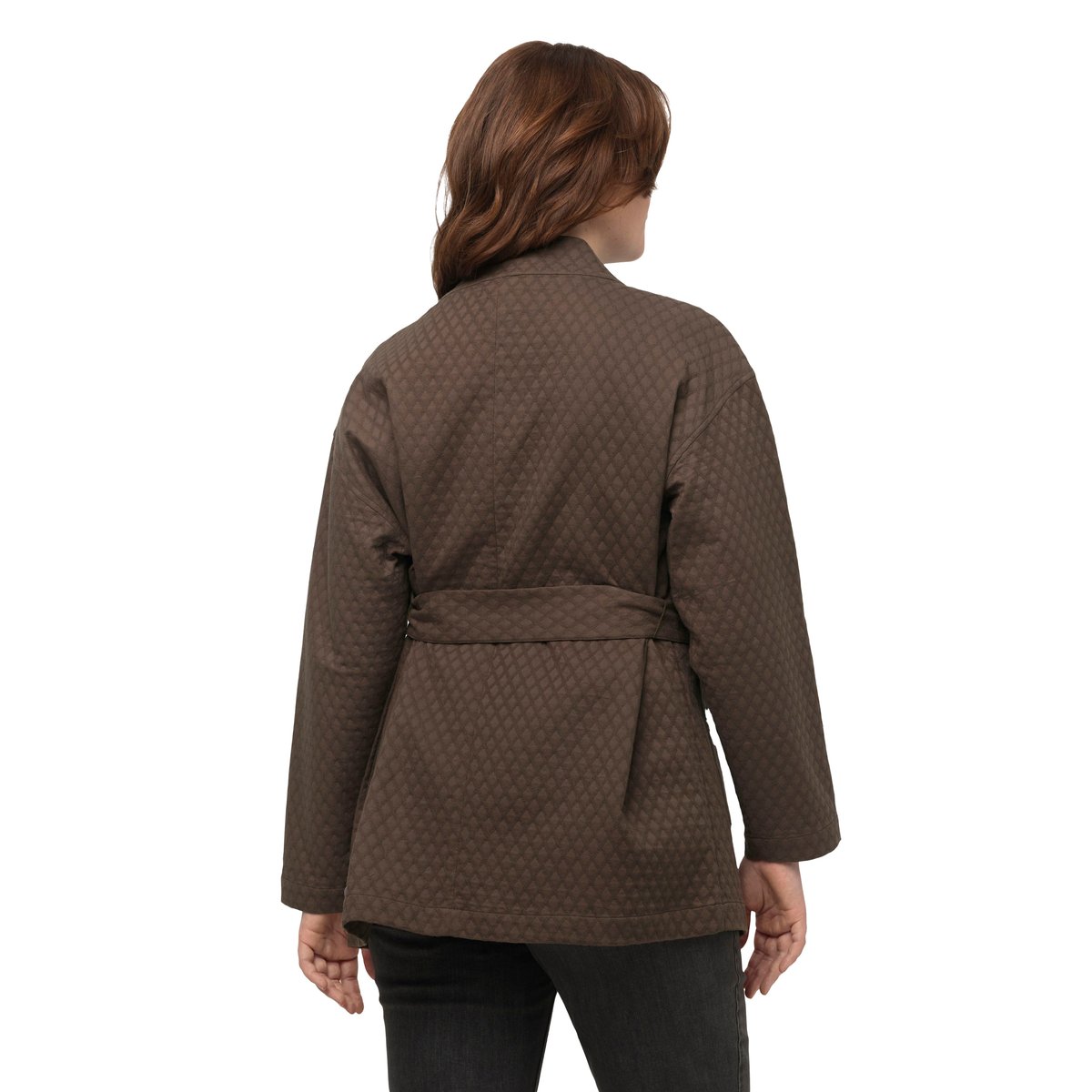 Veste style cache-cœur vert mousse, ULLA POPKEN