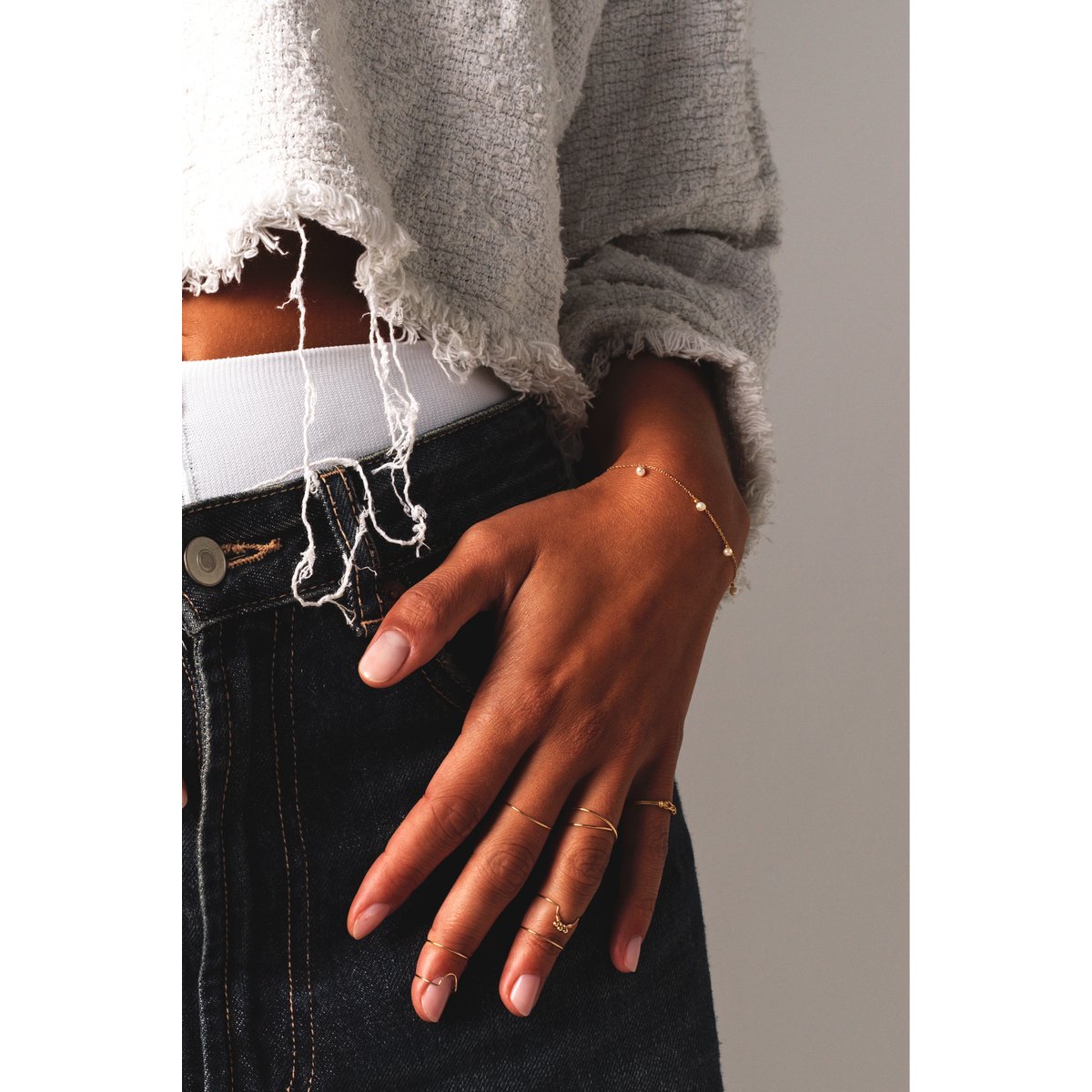 Bague d'ongle Tissage or, YAY PARIS