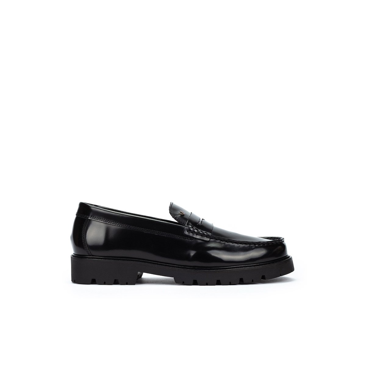 Mocassins cuir Sutton black, MARTINELLI