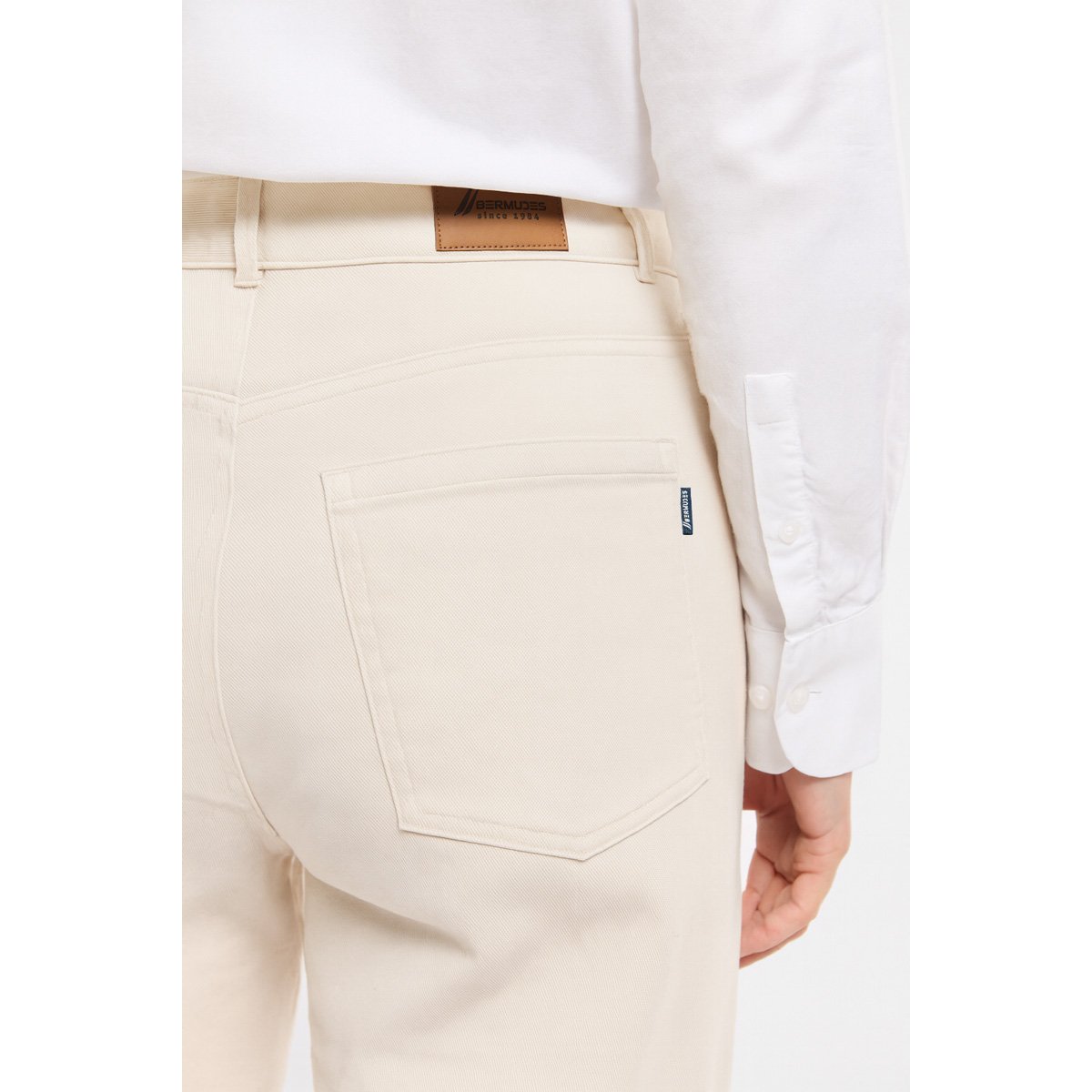 Pantalon en coton LEANDRO ecume, BERMUDES