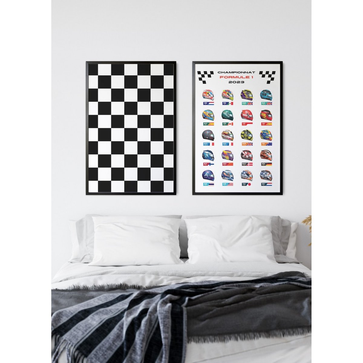 Affiche Damier Noir blanc, L'AFFICHERIE