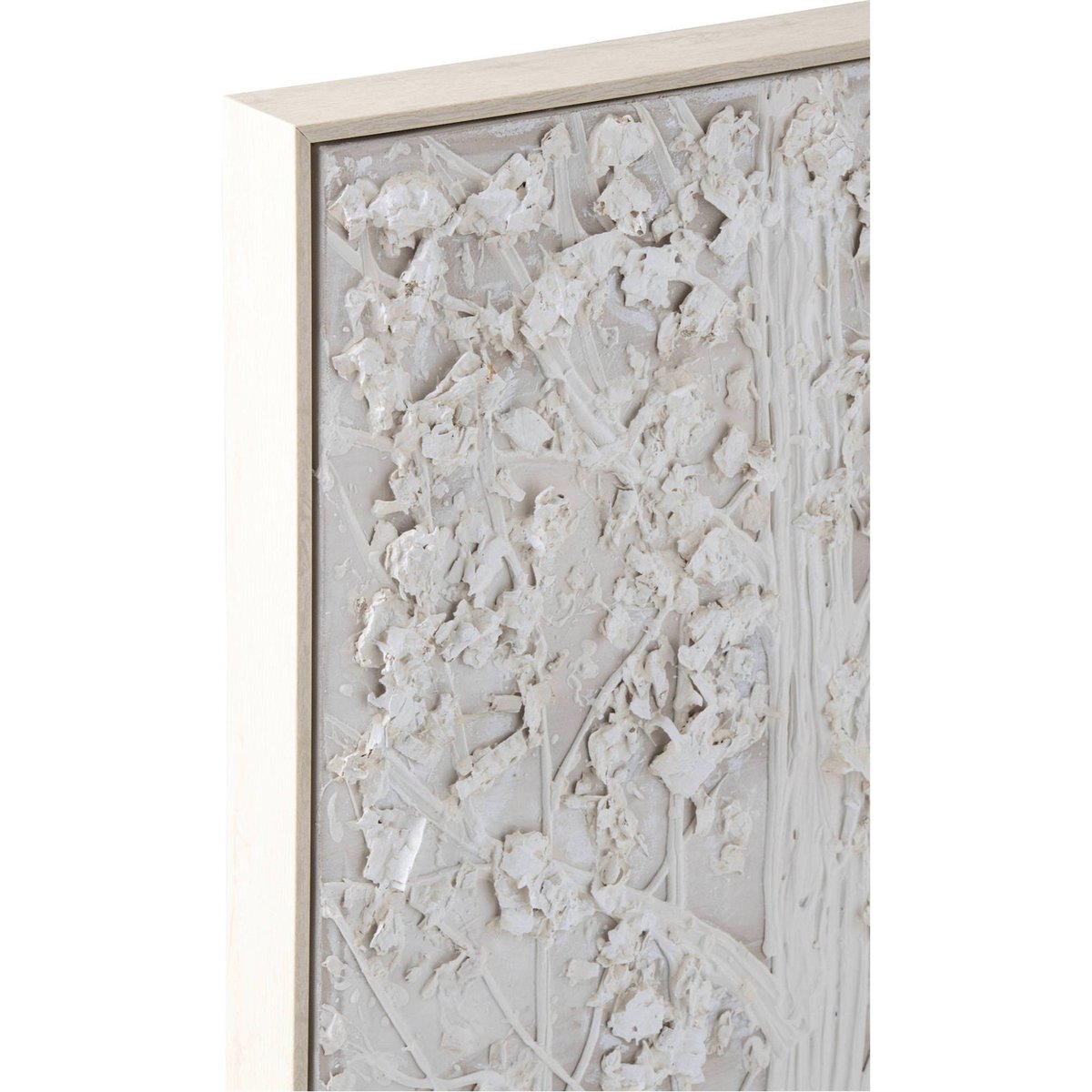 Tableau mural forêt en relief blanc, RECOLLECTION