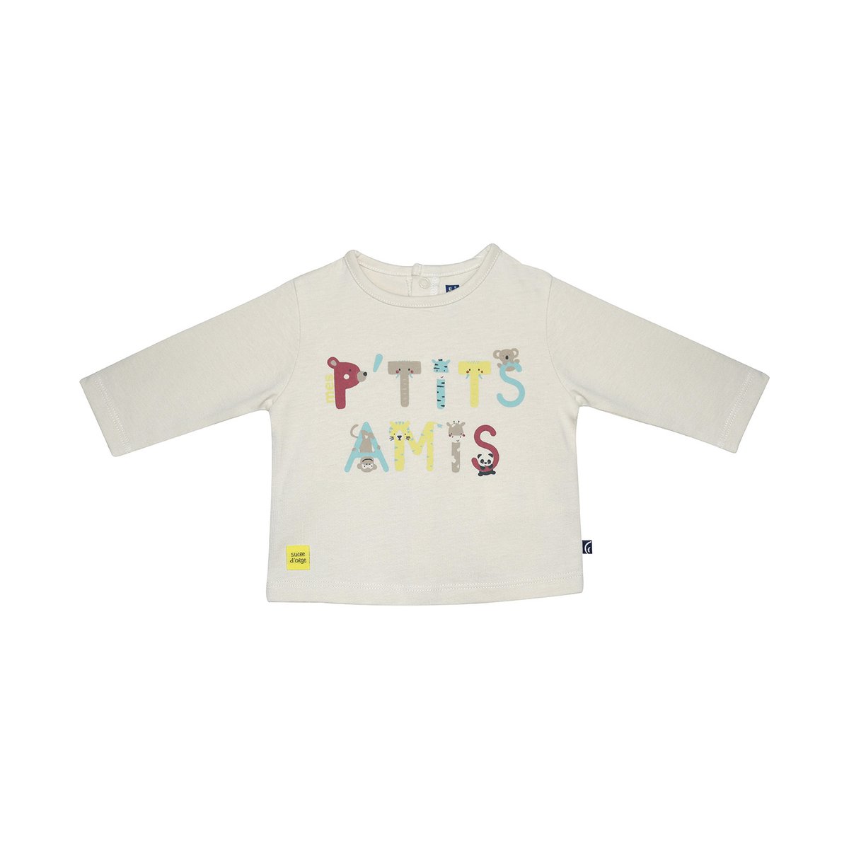 Tshirt pantalon chaussettes nils maille manches longues naissance beige, SUCRE D'ORGE
