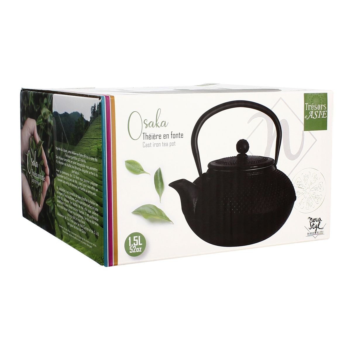 Théière en fonte 1,5L noir, NOVASTYL