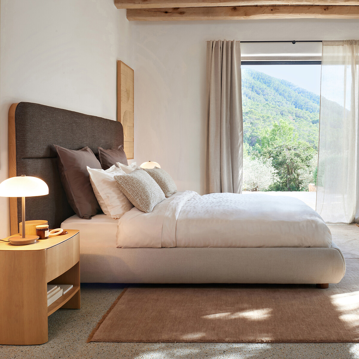 Housse de couette en satin de coton 200 fils, GIACOMO camel, AM.PM
