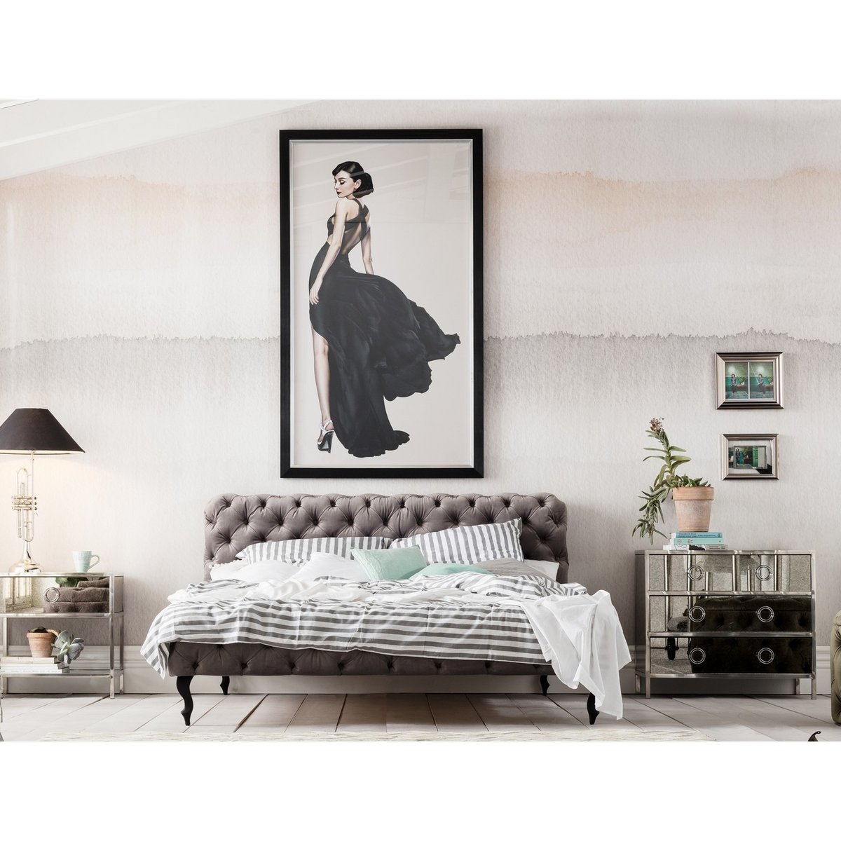 Affiche encadrée Audrey noir, KARE DESIGN