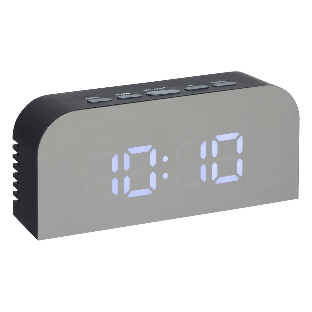 Réveil digital rechargeable USB NELSON noir, ATMOSPHERA