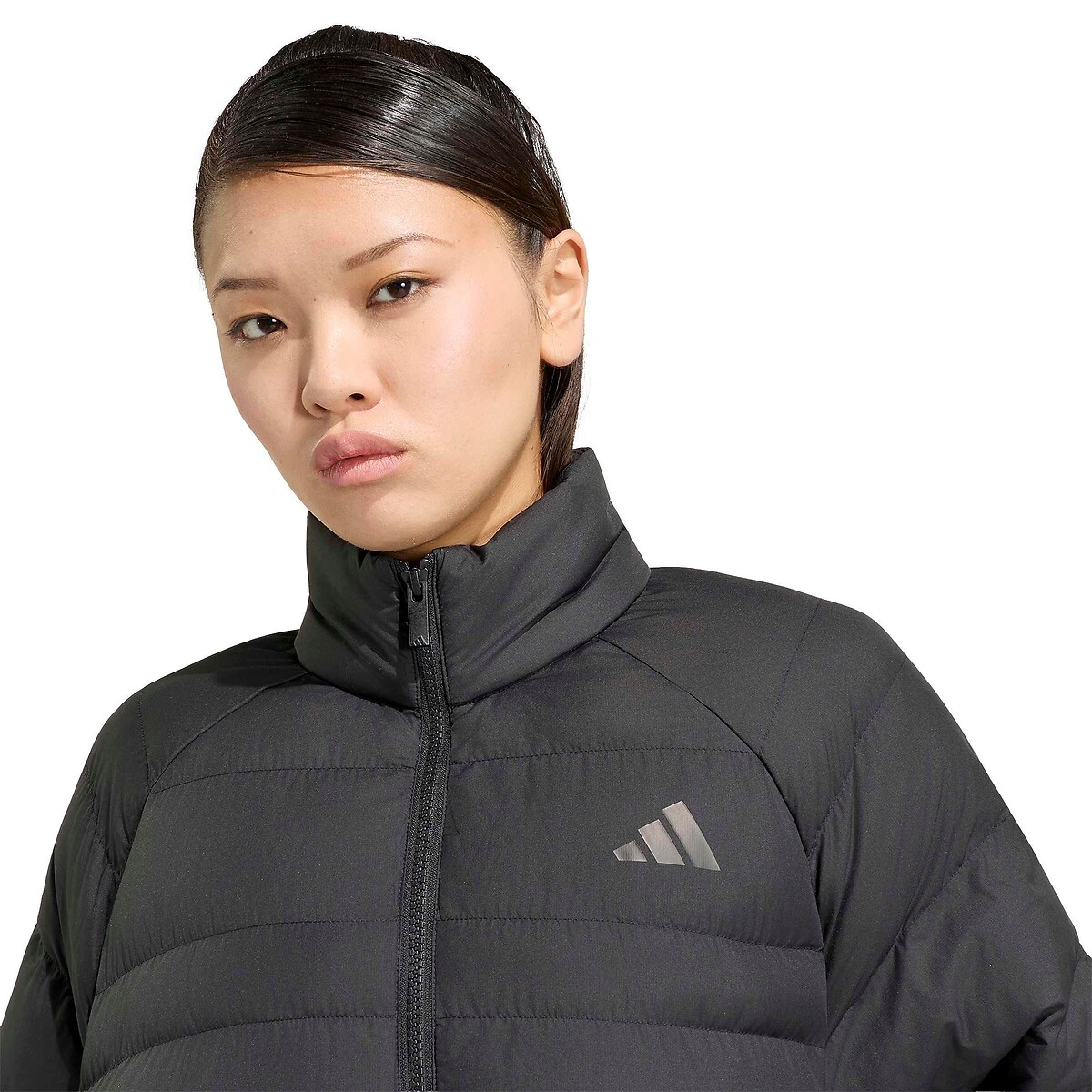 Doudoune courte fermeture zippée, plein hiver noir, ADIDAS SPORTSWEAR