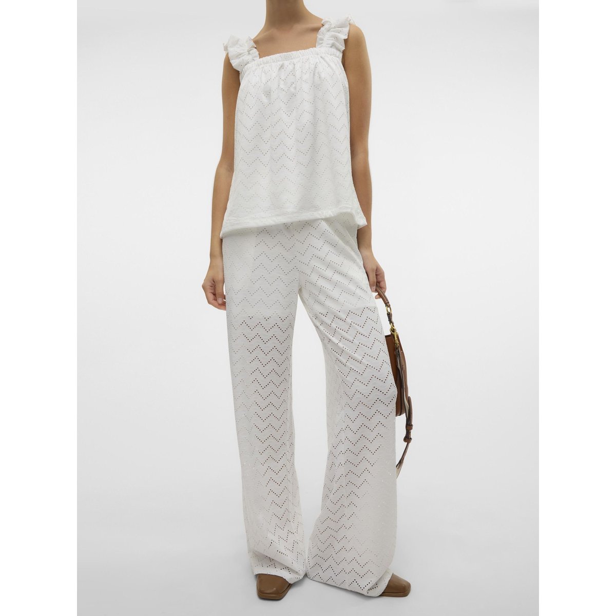 Pantalon À Jambe Large snow white, VERO MODA