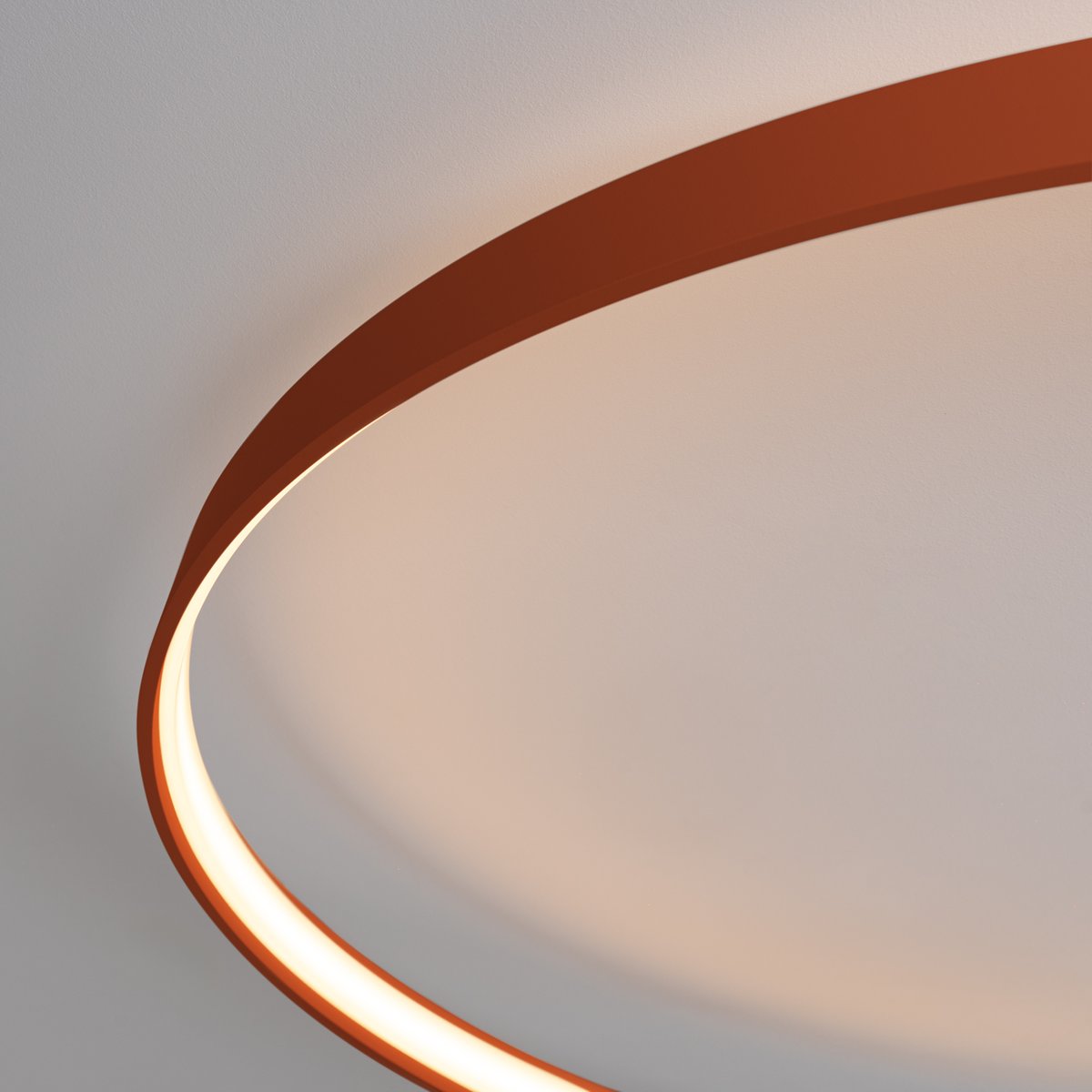 Plafonnier Aluminium Ocre Rouge LED 1 Rio ocre rouge, EDEN