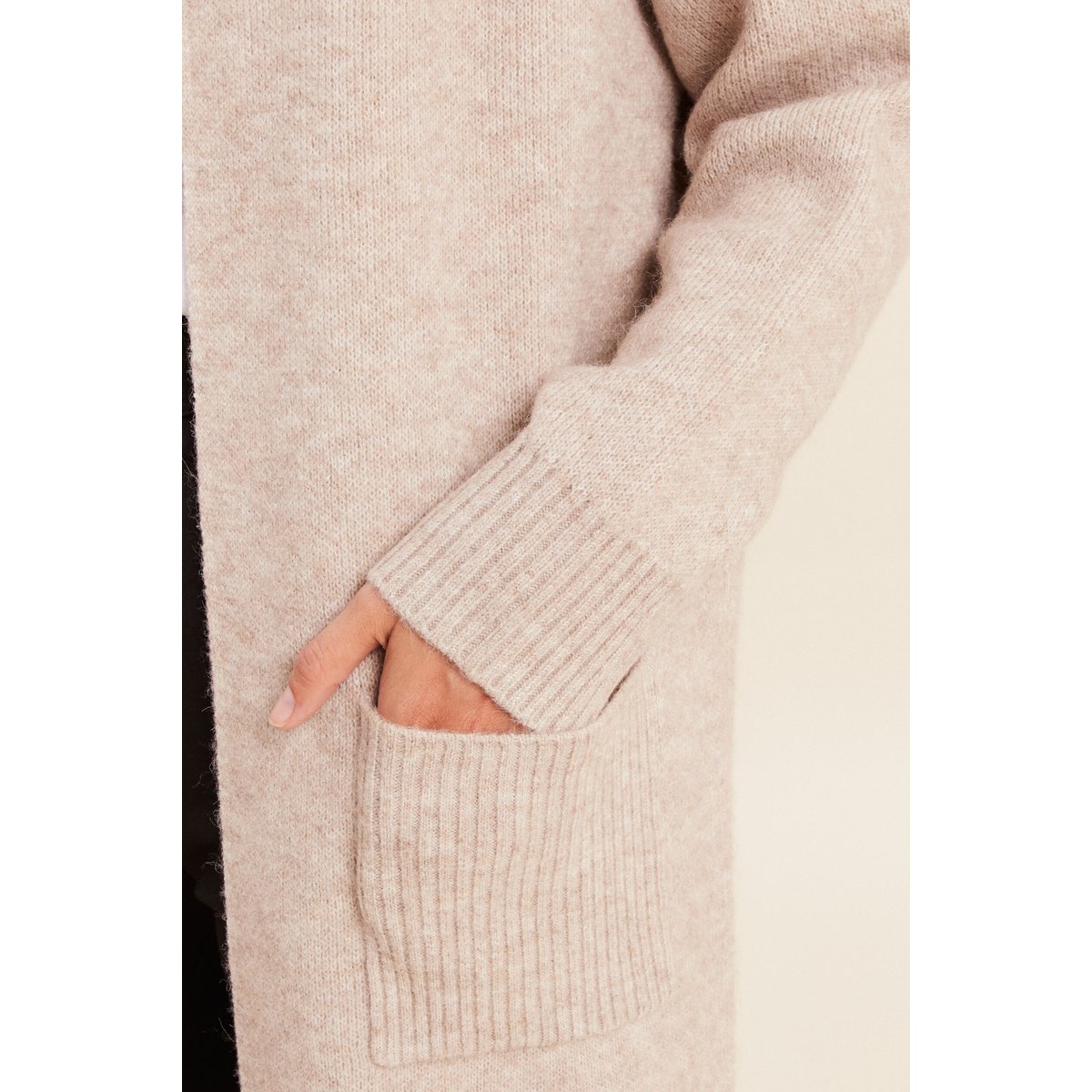 Gilet long beige femme creme, BREAL