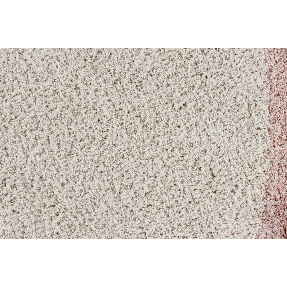 Tapis Rond en coton BUBBLY naturel, rose, LORENA CANALS