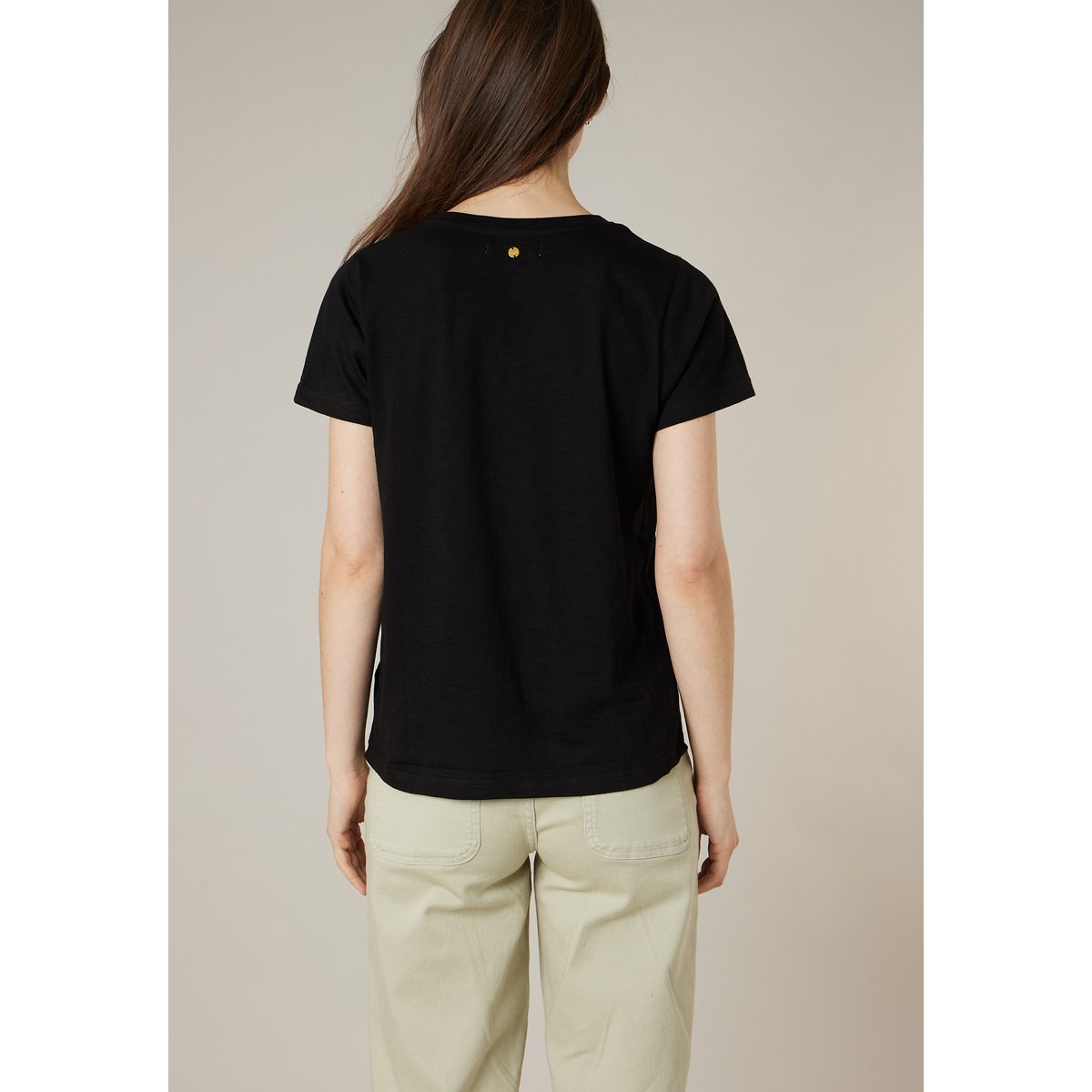 T-shirt femme en coton BUTTERSKULL black, DEELUXE