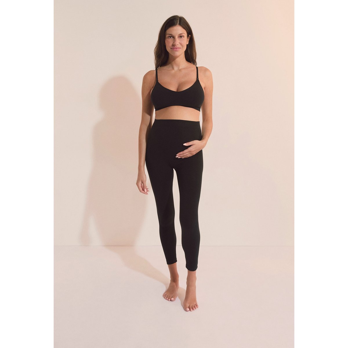Legging de maternité en coton mélangé AMANDA BABY noir, ETAM