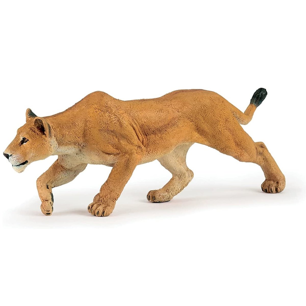 Figurine Lionne chassant marron, PAPO