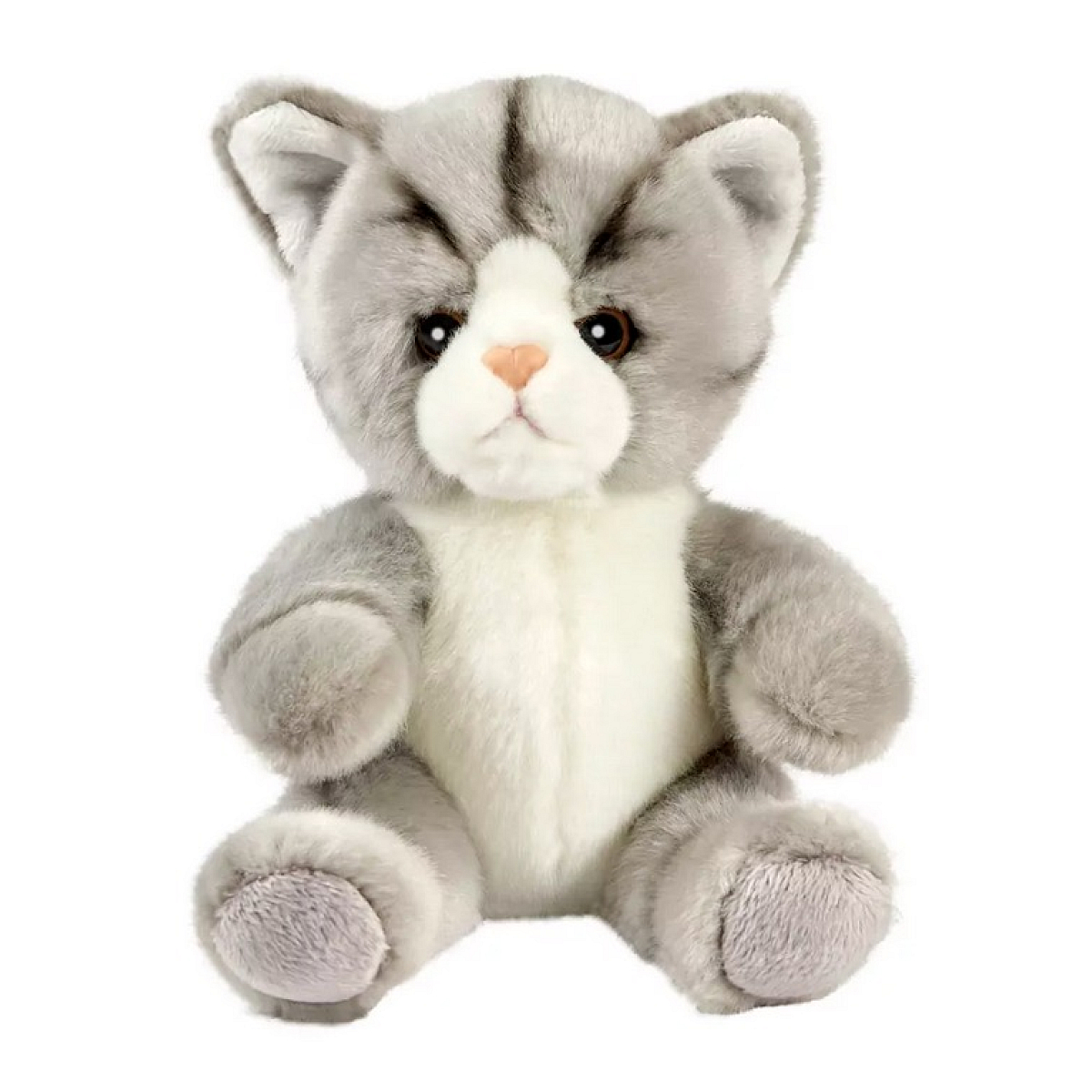 Peluche chat gris et blanc Tetabizous - 17 cmH couleur unique, ANIMA