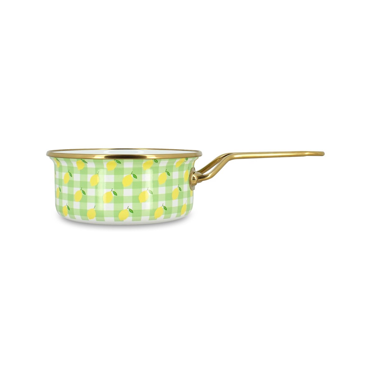 Casserole 18cm en acier émaillé, VICHY CITRON vert, MENASTYL