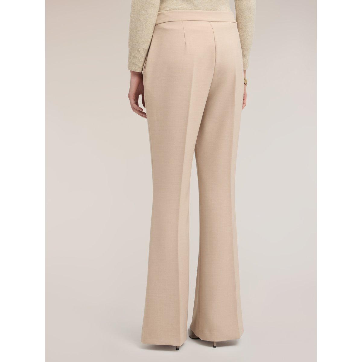 Pantalon flare avec pli marqué blanc, MOTIVI