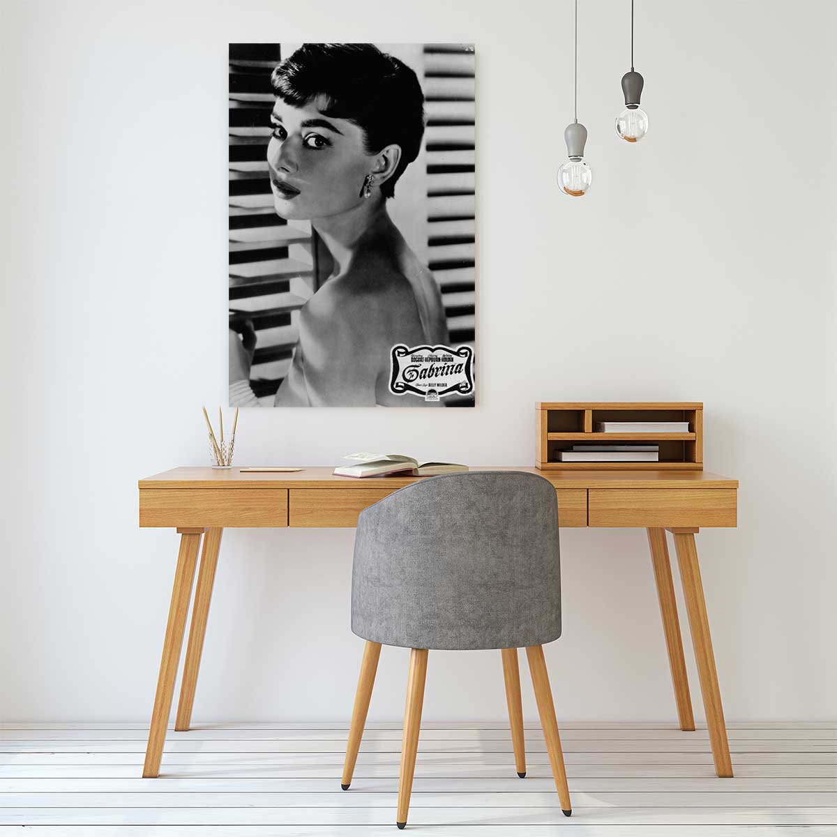Photo célébrité Audrey Hepburn intime tableau alu dibond, HEXOA