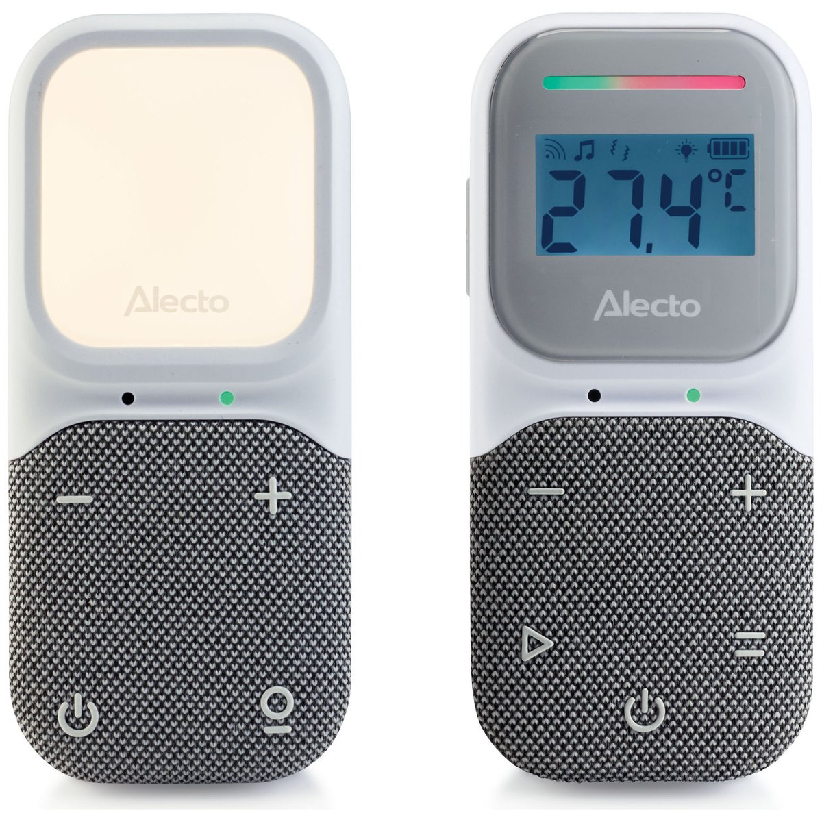 Babyphone audio Full Eco écran et veilleuse blanc, gris, ALECTO